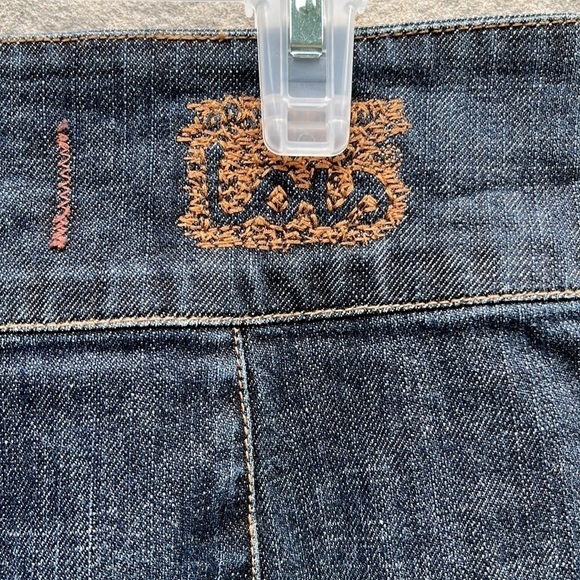 Lois Asymmetrical Denim Skirt Button Front Sz 7 - Picture 7 of 8